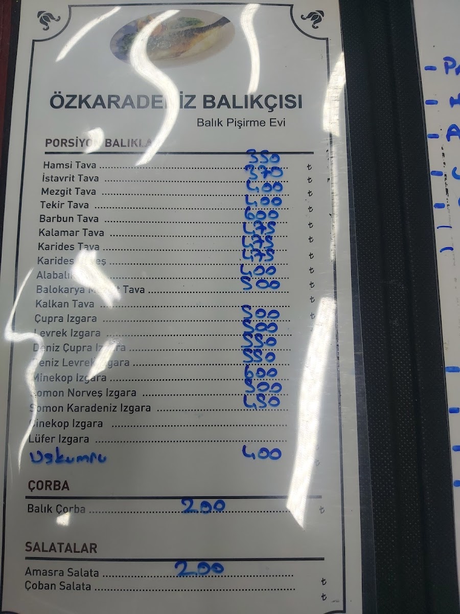 Menu Öz Karadeniz Balık Pişirme Evi-3